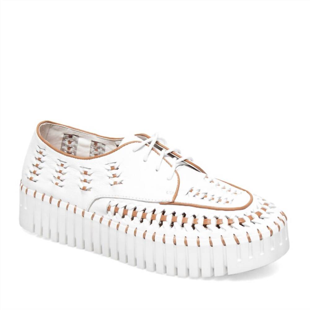 NEW SILENT D women's brodies sneaker in white